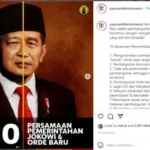 Akun Instagram YLBHI Unggah Poster Kesamaan Jokowi dengan Soeharto