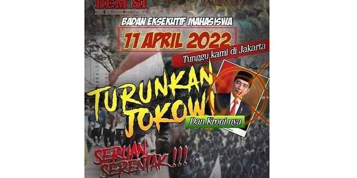 Bantah Tuntut Jokowi Mundur dalam Aksi 11 April, BEM SI: Belum Ada Poster Aksi yang Dikeluarkan