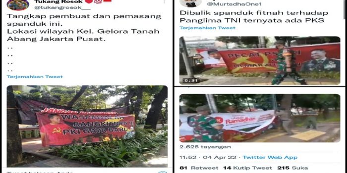 Video di Balik Spanduk Panglima TNI dengan Logo PKI Viral, Ada PKS