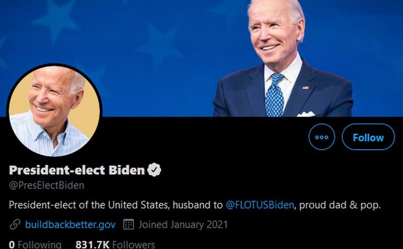 Sekitar Separuh Dari 22,3 Juta Pengikut Akun Twitter Joe Biden Adalah Mesin Bot