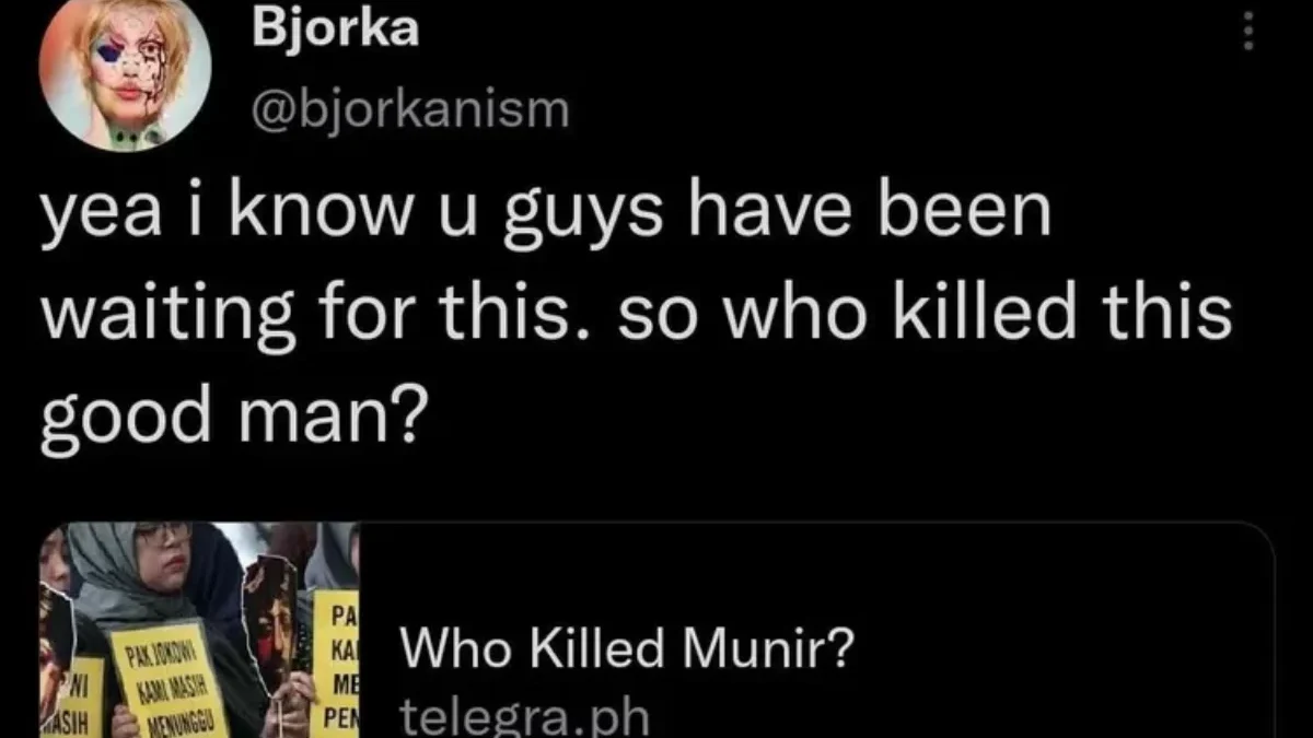 Who Killed Munir versi Bjorka