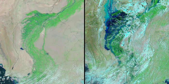 Citra Satelit Perlihatkan Banjir Parah di Pakistan, Jadi Danau Seluas 100 Km