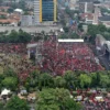 Massa Pendukung Ganjar-Mahfud MD Membludag di Lapangan Pancasila Semarang