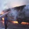 PO Rosalia Indah Terbakar di Ruas Tol Solo-Semarang Wilayah Boyolali, 20 Penumpang Selamat