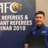 Shen Yinhao pimpin laga Indonesia U-23 vs Uzbekistan U-23 (dok. Tongji University).