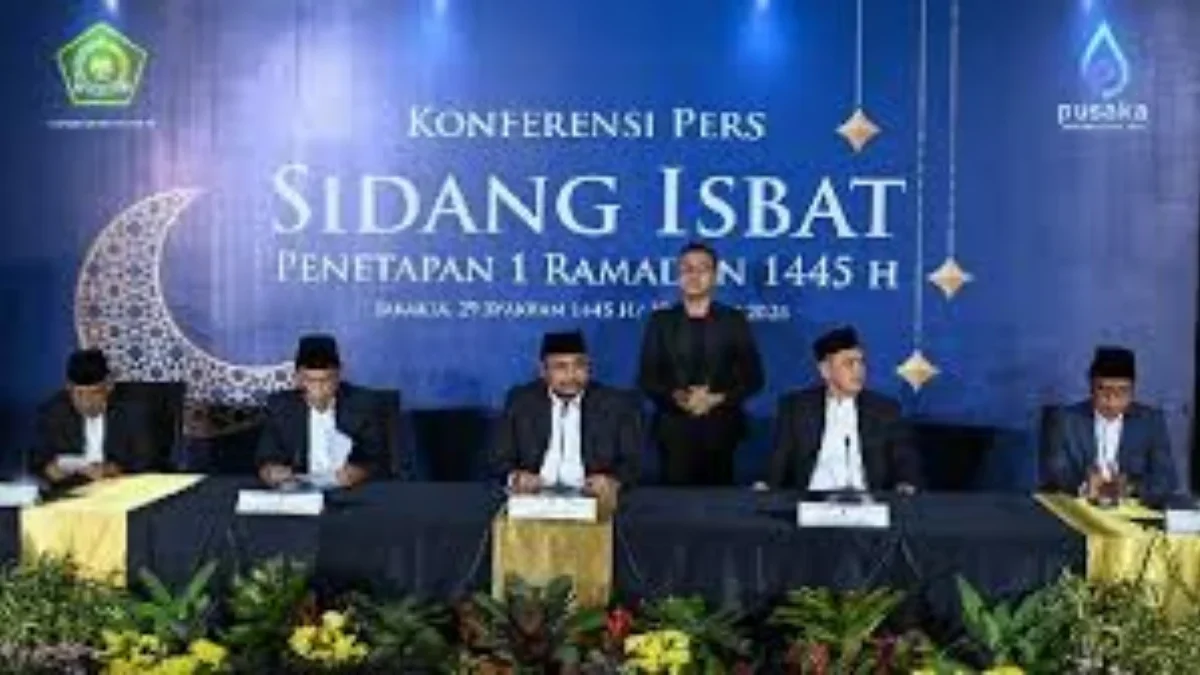 Konferensi pers hasil sidang isbat penetapan 1 Ramadhan 2024. Hasil sidang isbat penentuan 1 Syawal 1445 H, Ha