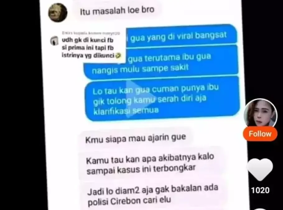 Isi Percakapan yang diduga antara pelaku DPO Kasus Vina Cirebon beredar di media sosial - (X/@opposite6892)