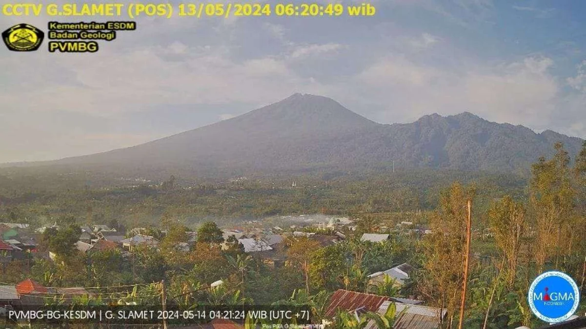 Visual Gunung Slamet (Foto: CCTV Pos Pemantauan Gunung Slamet)