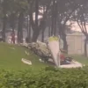 Pesawat latih jatuh di Tangerang Selatan (Foto: instagram)