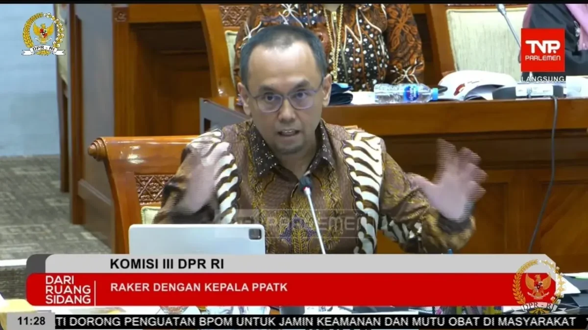Kepala PPATK Ivan Yustiavandana rapat kerja dengan Komisi III DPR RI, Jakarta, Rabu (26/6/2024).