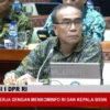 Kepala BSSN, Hinsa Siburian saat menghadiri rapat bersama Komisi I DPR RI, Senayan Jakarta, Kamis (27/6/2024)