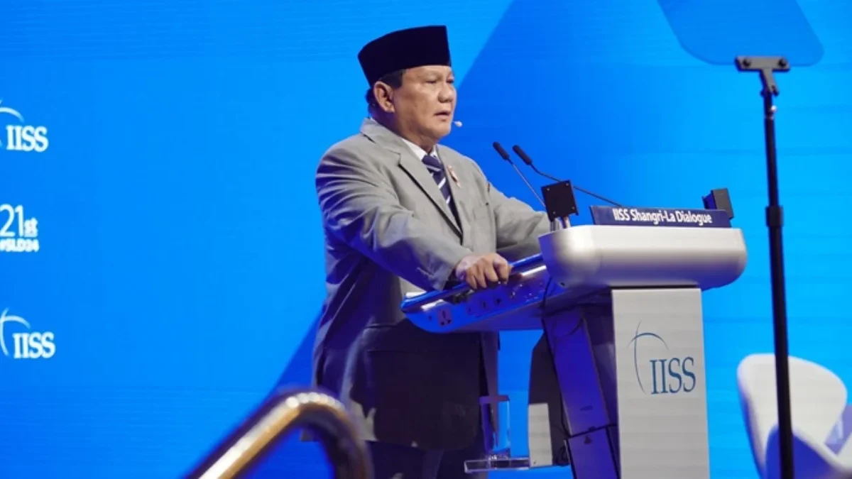Menteri Pertahanan RI Prabowo Subianto dalam forum the International institute for strategic by Studies (IISS)