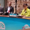 Menteri Luar Negeri RI Retno Marsudi berbicara dalam Pertemuan Luar Biasa Dewan Menlu D-8 di Istanbul, Turki,