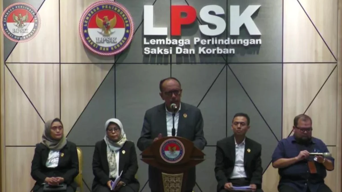 LPSK menggelar konferensi pers terkait kasus pembunuhan Vina dan Eky di Kantor LPSK, Jakarta Timur, Selasa (1