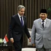 Menteri Pertahanan (Menhan) RI Prabowo Subianto bertemu dengan Menteri Luar Negeri (Menlu) Amerika Serikat Ant
