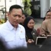 Menteri Agraria dan Tata Ruang/Kepala Badan Pertanahan Nasional (ATR/BPN), Aguts Harimurti Yudhoyono usai rata