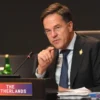 Perdana Menteri Belanda Mark Rutte menyampaikan pandangannya saat Working Session 3 KTT G20 Indonesia 2022 di
