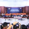 Konferensi pers terkait judi online di gedung Bareskrim Polri, Jakarta, Jumat 21 Juni 2024.