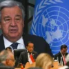 Rekaman Sekretaris Jenderal Perserikatan Bangsa-Bangsa (Sekjen PBB) Antonio Guterres menyampaikan pandangannya