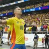 James Rodriguez usai mencetak gol pada laga Copa America 2024 antara Kolombia vs Panama (c) AP Photo/Rick Scut