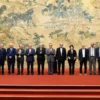 Menteri Luar Negeri China, Wang Yi, memfasilitasi penandatanganan Deklarasi Beijing pada Selasa (23/7/2024) ya